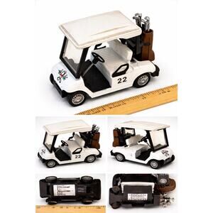 Vintage Kinsfun Miniature Golf Cart #22 Club Bag Figurine Toy Made in China ~4”